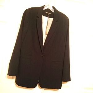 Capsule Work Blazer Office Jacket Career Wear Sz 10 Black
